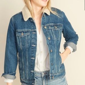 OLD DAVY DENIM SHERPA JACKET | XS |